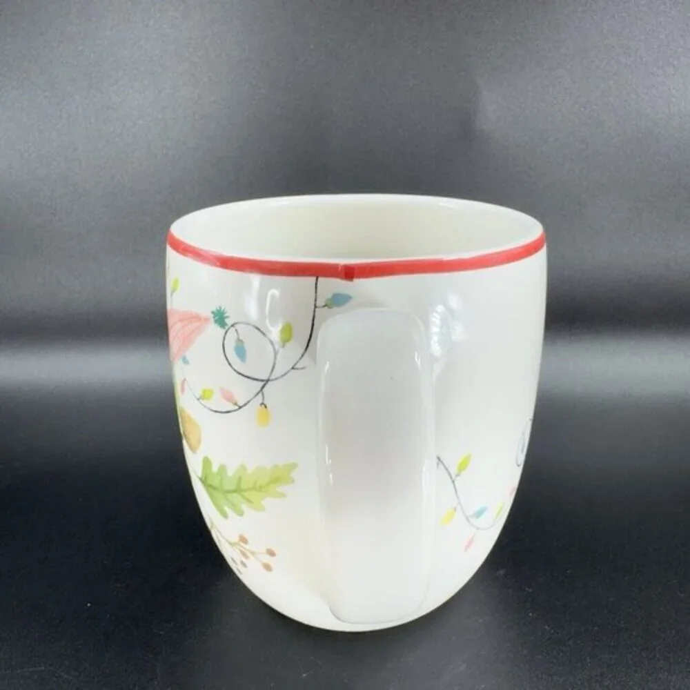 Pottery Barn FOREST GNOME MUG Holiday Christmas 22oz‎ Coffee Mug Ceramic Single